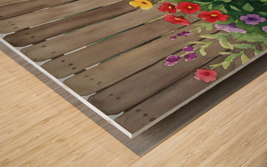 Dachshund Puppy Discovers Giant Red Ball Wood print