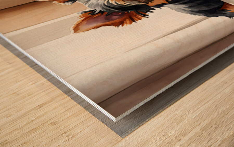 Contented Puppy Relaxes By Rainy Window Wood print