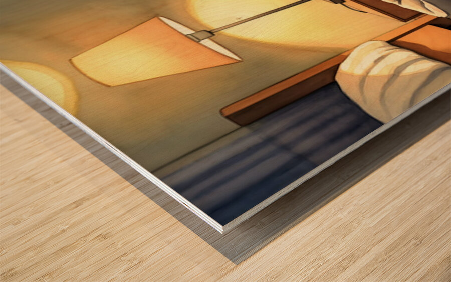 Bichon Frise Puppy Discovers Bedtime Wood print