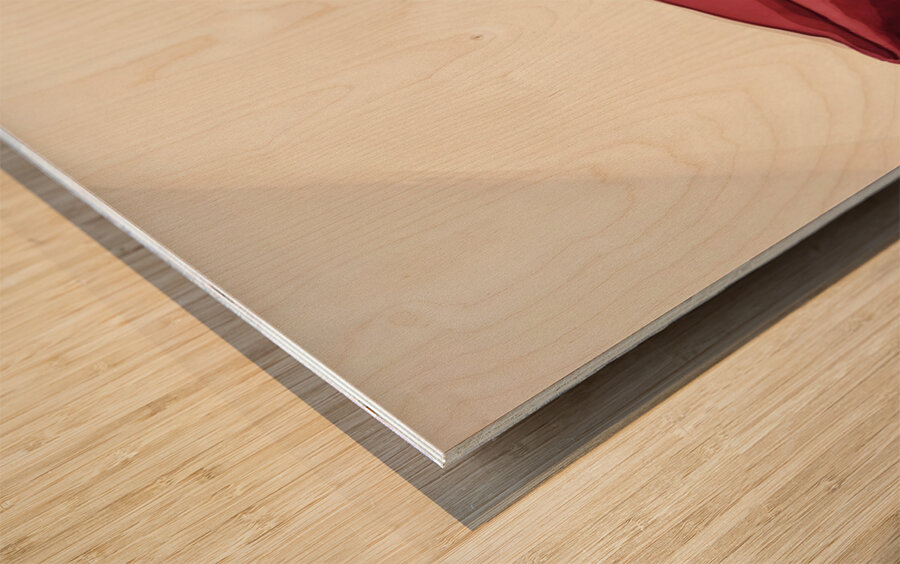 Sleepy Chihuahua Puppy Naps In Corner Of Giant Bed Wood print