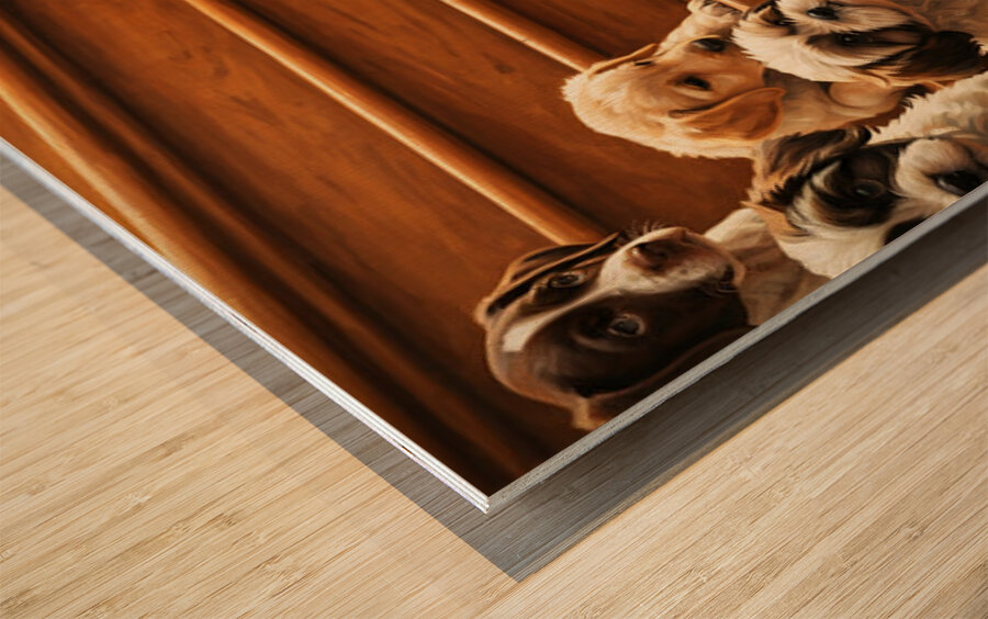 German Shorthaired Pointer Puppy Eyes The Big Challenge Wood print