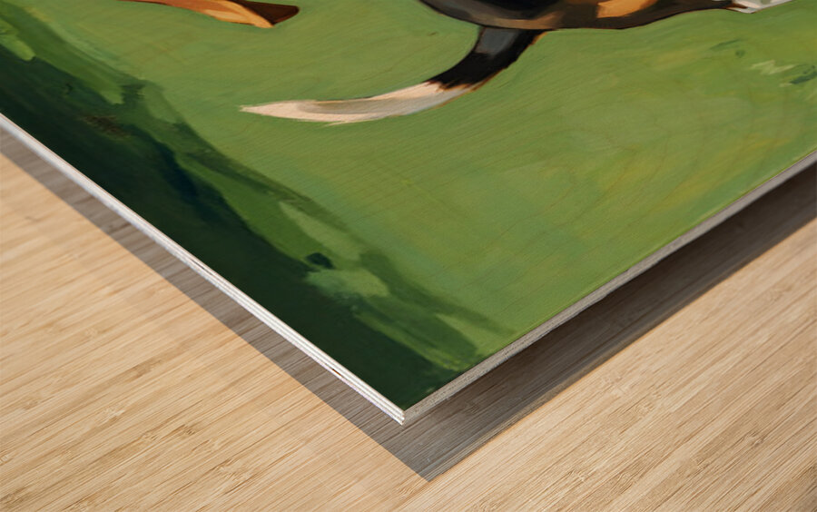 Celebrating Beagle Puppy Success Wood print