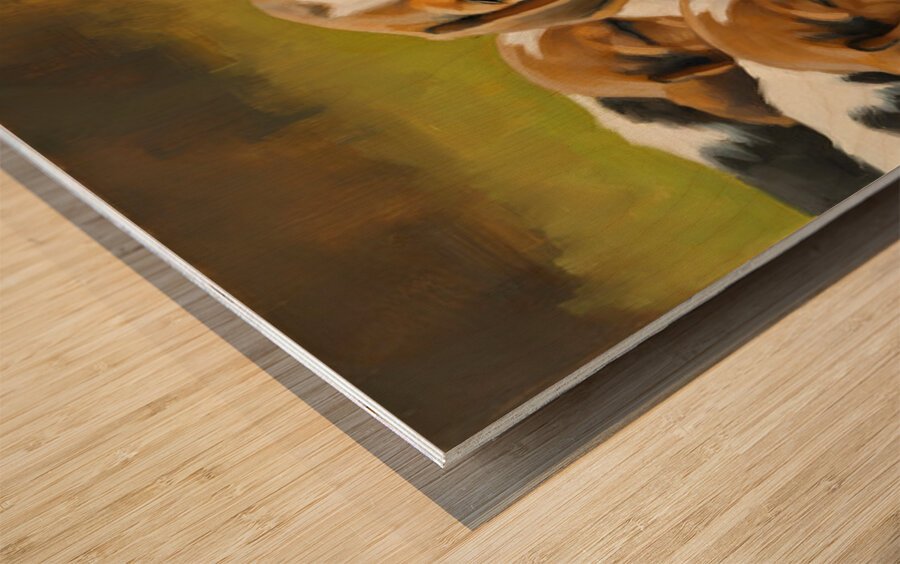 Beagle Puppy Rests After Energetic Play Session Wood print