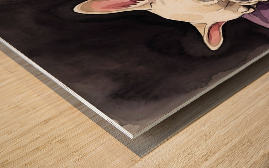 French Bulldog Puppy Sleeps Peacefully Through Night Wood print