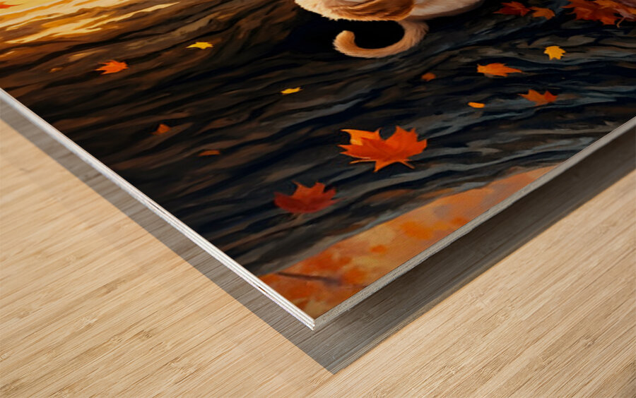 Curious Labrador Puppy Peeking Around Garden Corner Wood print