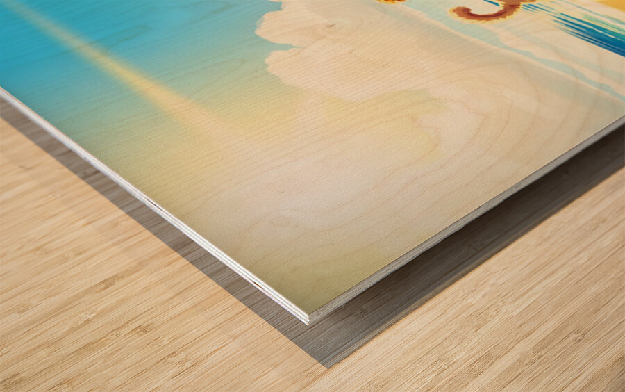 Poodle Puppy Discovers The Sandbox Adventure Wood print