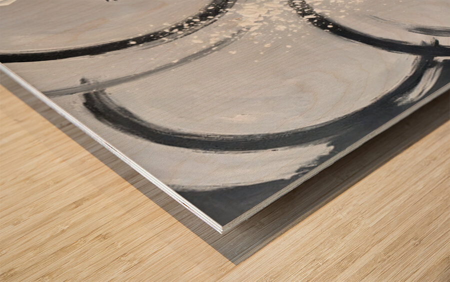 Border Collie Puppys First Cooking Adventure Wood print