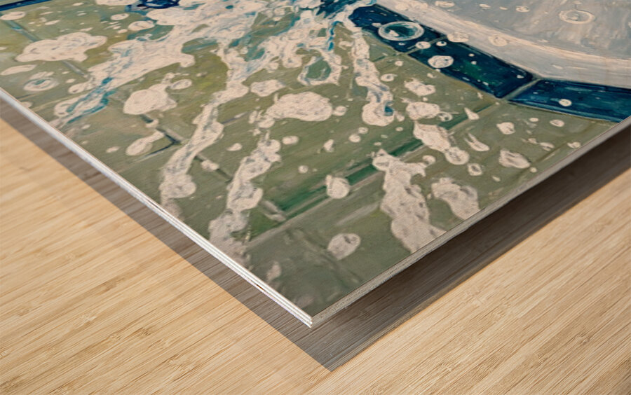 Clean French Bulldog Puppy After Bubble Bath Victory Wood print