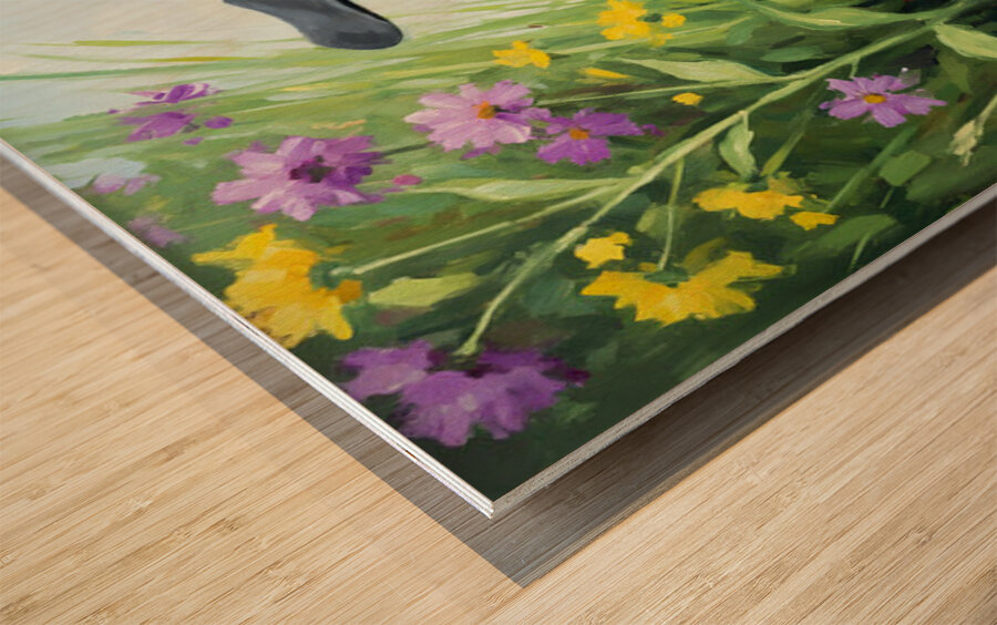 Cane Corso Puppys First Big Jump Wood print