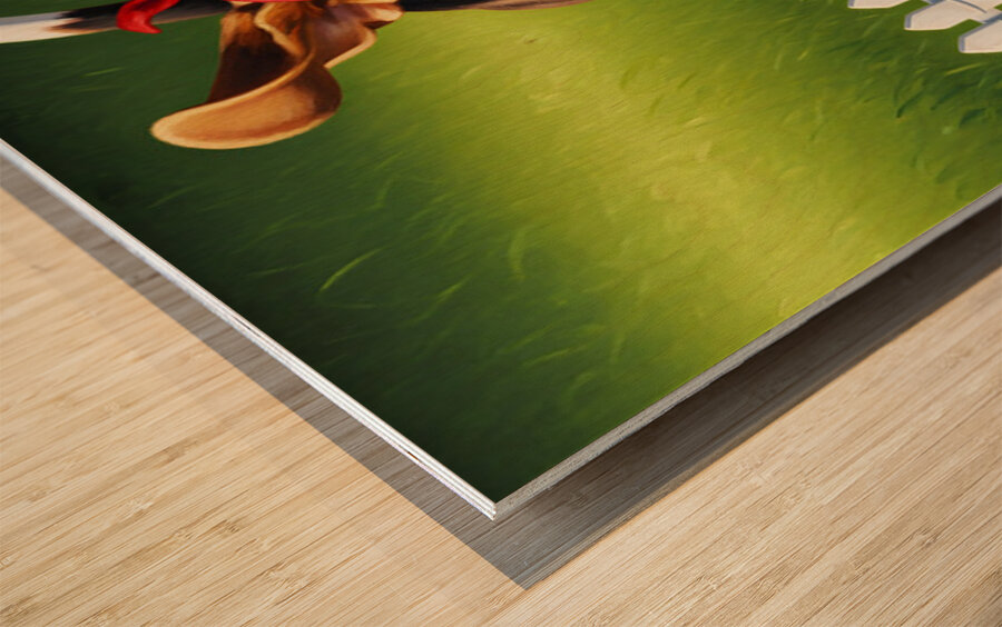 Beagle Puppy Claims Victory On The Hill Wood print