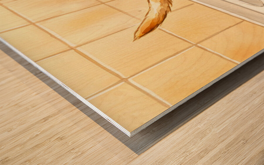 Patient Puppy Ready For Bath Time Wood print