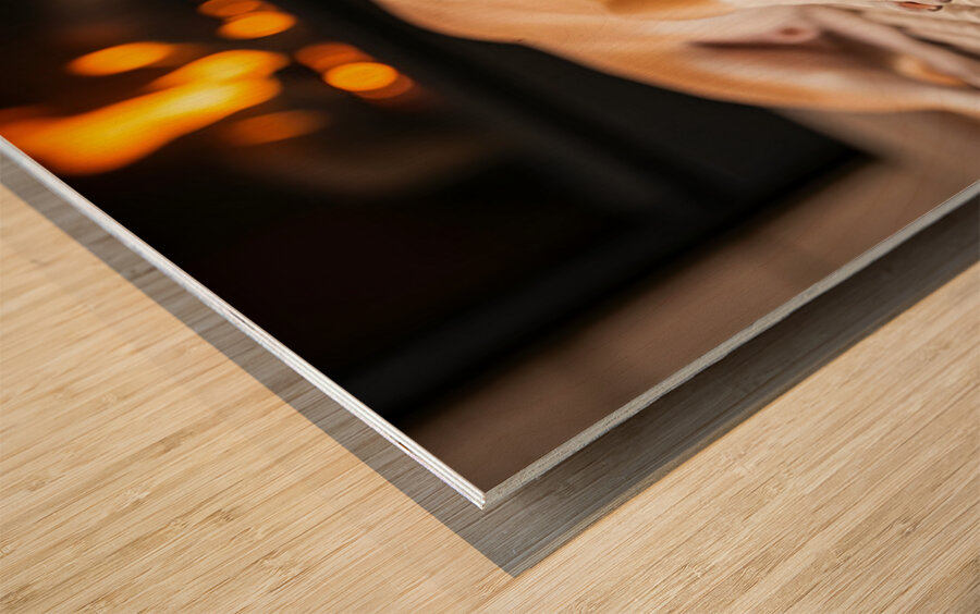 Chihuahua Puppy Falls Asleep By The Fire Wood print