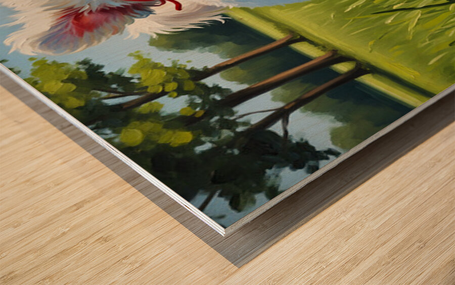 Bichon Frise Puppy Discovers His Super Powers Wood print