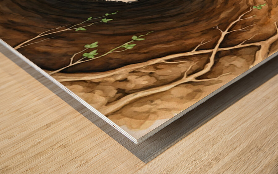 Poodle Puppy Finds Amazing Underground Chamber Wood print