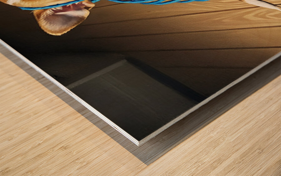 Guilty Chihuahua Puppy With Destroyed Yarn Wood print