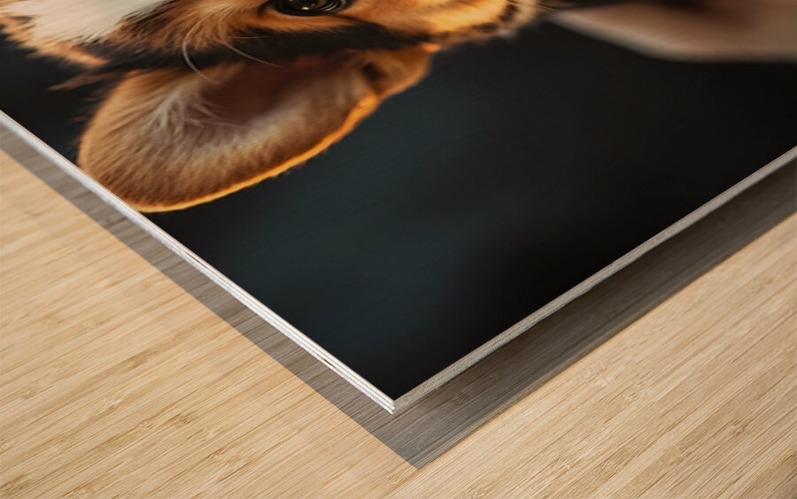 Corgi Puppys First Vet Visit Wood print