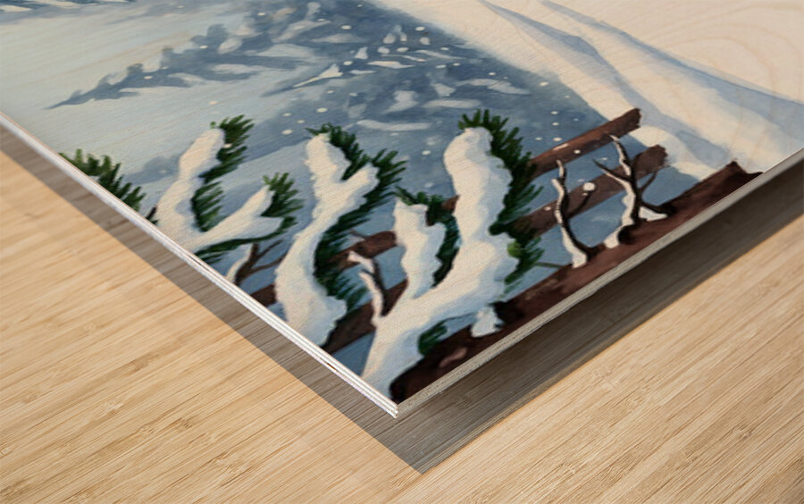 Chihuahua Puppys First Winter Day In Red Sweater Wood print