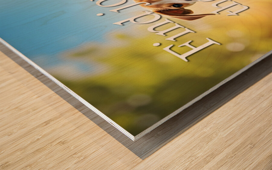 Find Joy Like This Excited Puppy Wood print