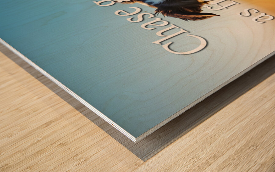 Chase Goals Like This Determined Puppy Wood print