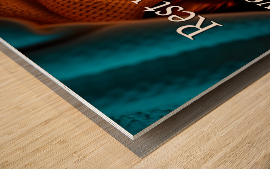 Rest Well Like This Sleepy Puppy Wood print